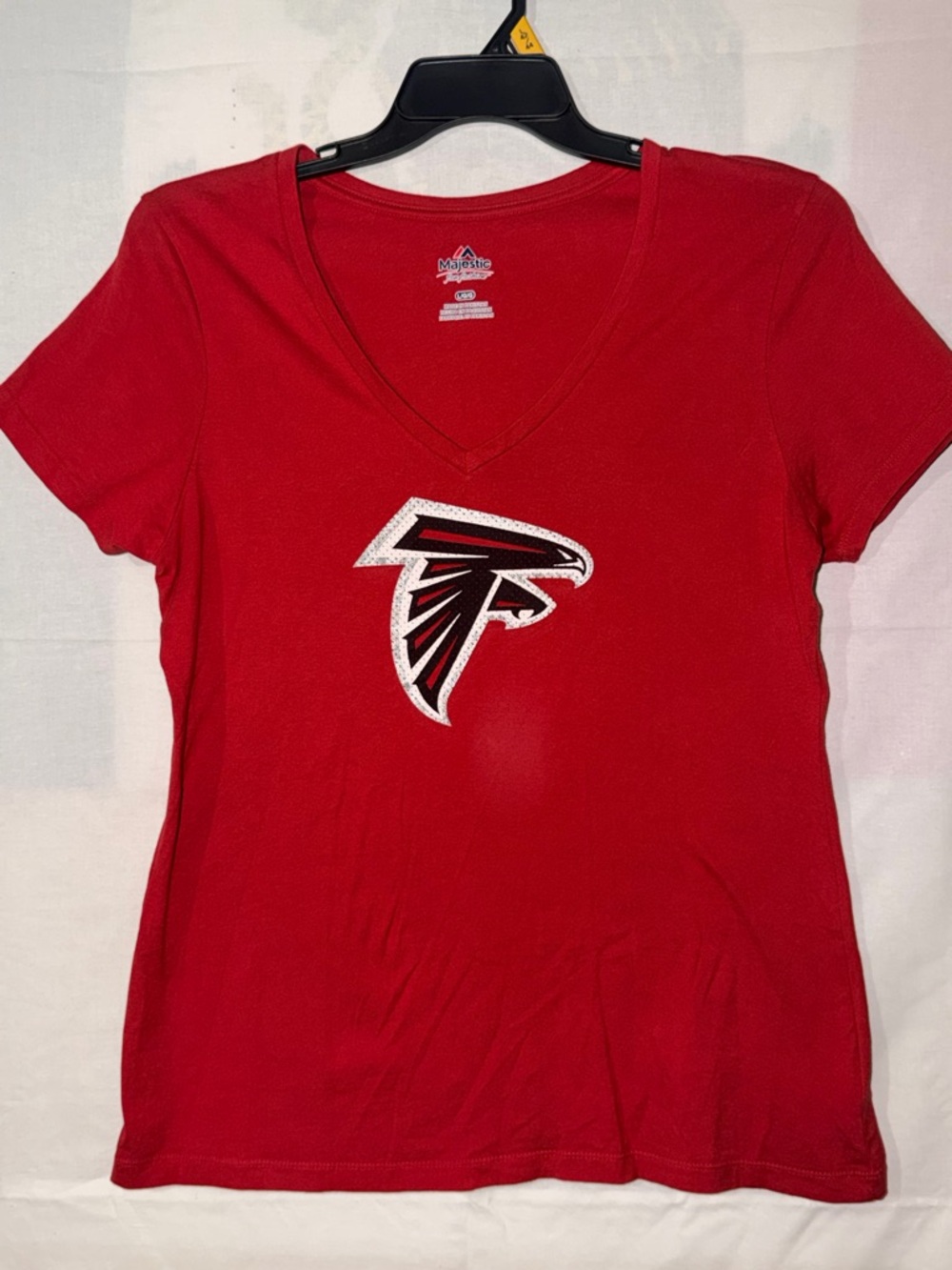 Majestic Red Atlanta Falcons V-Neck Women's Tee
